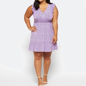 Kaileigh Lavender Floral Mini Dress